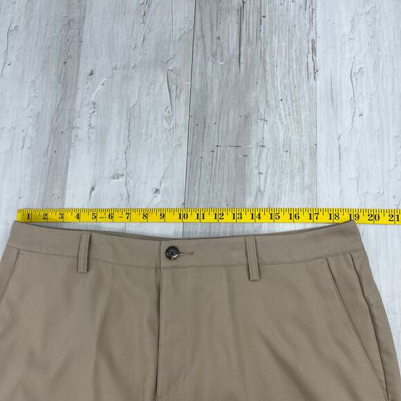 Adidas Climalite Tan Khaki Golf Preppy Lightweight Basic School Work Shorts 36 - Picture 7 of 9